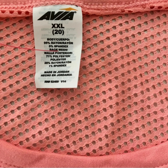 Avia Long Sleeve Athleisure Top w/Full Mesh Back - Size XXL - NWT - Picture 4 of 6